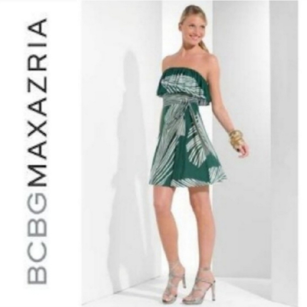 BCBGMAXARIA Strapless Swing Mini Dress - Picture 2 of 8